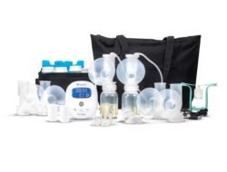 Ameda Mya Joy Breast Pump With Large Tote & Accessories